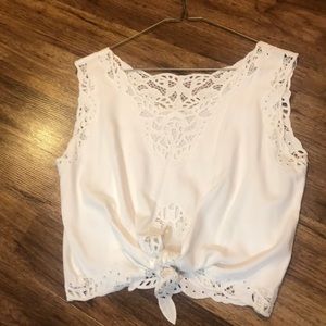 Hand made Balinese Lace crop top